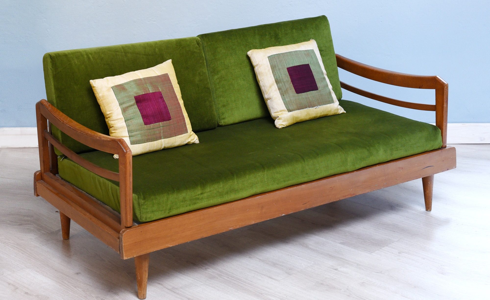 Antique upholstered settee